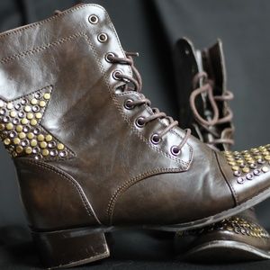 Dark Brown Combat Boots